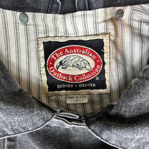 The Australian Outback Collection Western Oilcloth Duster Jacket Coat Men XL USA - Picture 4 of 13